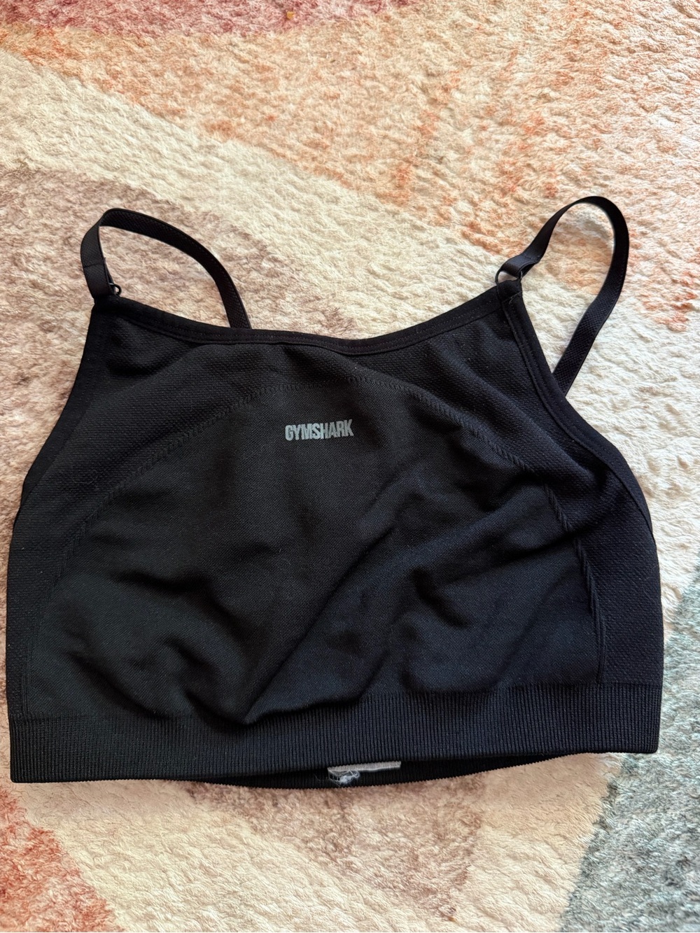 Gymshark Black Seamless Lightweight Sports Bra